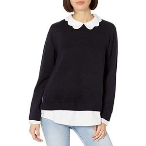 Ted Baker Womens Black Scallop Collar 